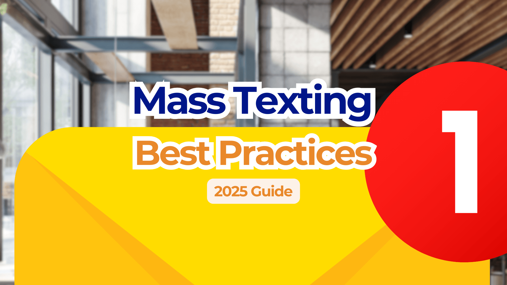 sms bubble among waves with the words mass texting best practices